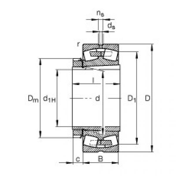 spherical roller bearing axial load 23940-S-K-MB + H3940 FAG #1 image