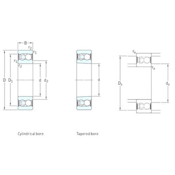 Self-Aligning Ball Bearings 2201E-2RS1TN9 SKF #1 image