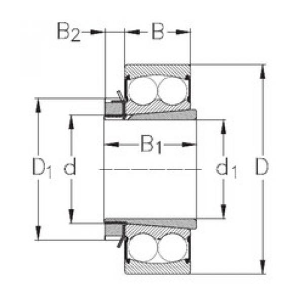 Self-Aligning Ball Bearings 2205-K-2RS+H305 NKE #1 image