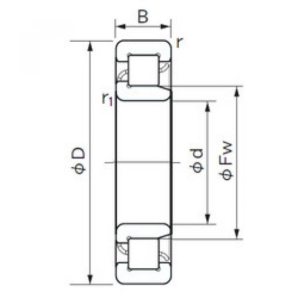 Cylindrical Bearing NJ 1009 NACHI #1 image