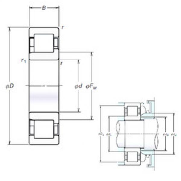 Cylindrical Bearing NJ205EM NSK #1 image