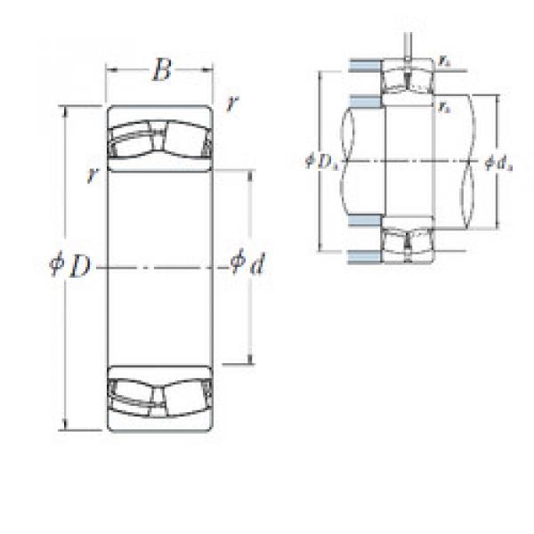 spherical roller bearing axial load 24024CE4 NSK #1 image