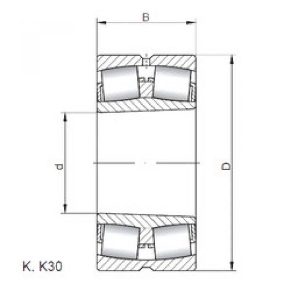 spherical roller bearing axial load 23976 KW33 ISO #1 image