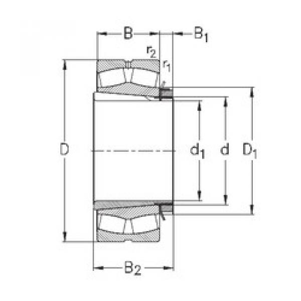 spherical roller bearing axial load 239/750-K-MB-W33+OH39/750-H NKE #1 image