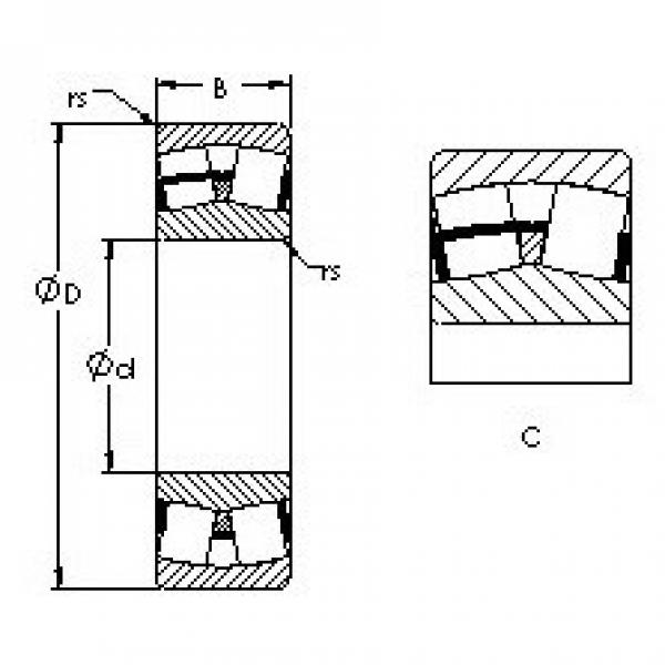 spherical roller bearing axial load 24136CA AST #1 image