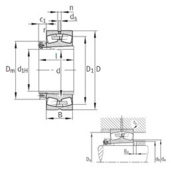 spherical roller bearing axial load 239/710-K-MB+H39/710 FAG #1 image