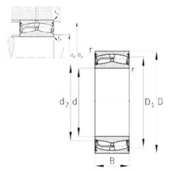 spherical roller bearing axial load 24032-E1-2VSR-H40 FAG #1 image