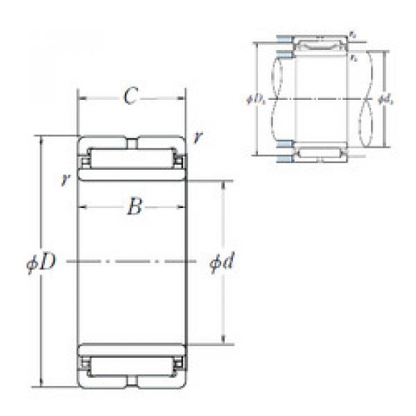 needle roller bearing sleeve NA49/28 NSK #1 image