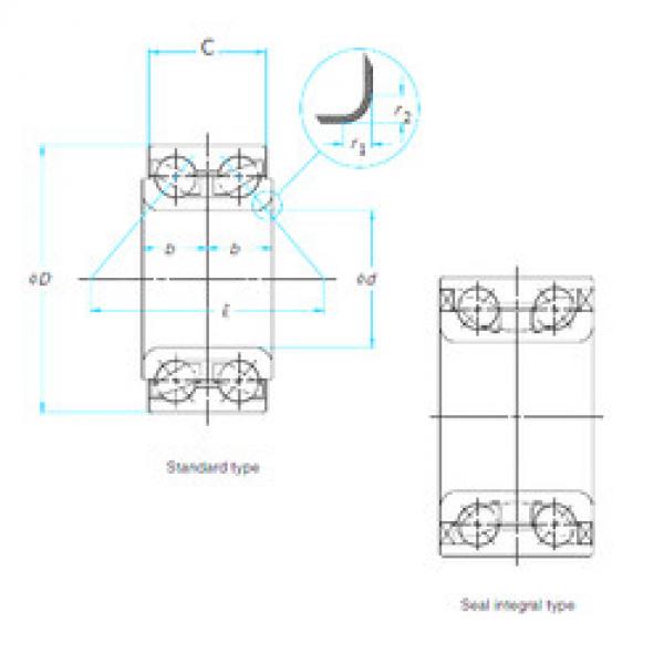 angular contact ball bearing installation 7B-3TM-DE08A21CS#01 NTN #1 image