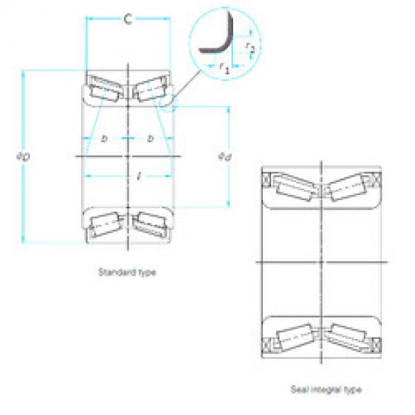 tapered roller dimensions bearings 35KWD02 NSK #1 image