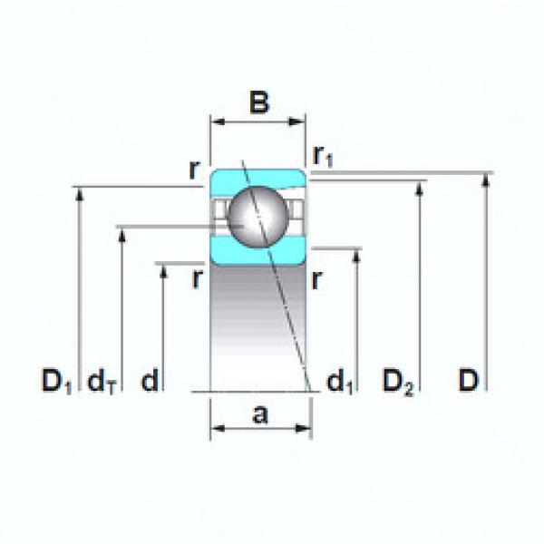 Angular Contact Ball Bearings 7201CTRSU NSK #1 image