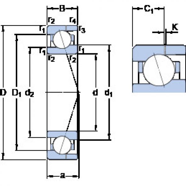 angular contact ball bearing installation 71905 ACE/HCP4AH SKF #1 image