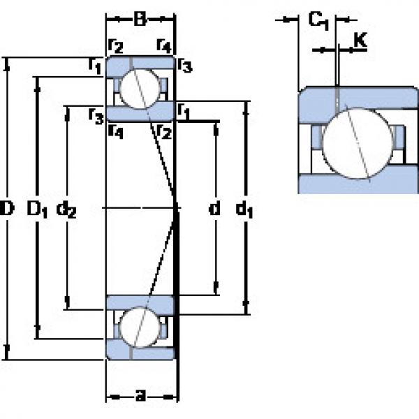 Angular Contact Ball Bearings 71908 ACE/HCP4AH1 SKF #1 image