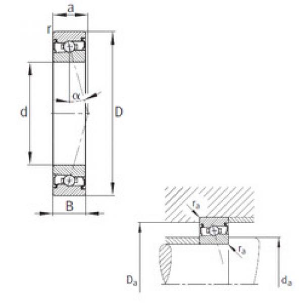 angular contact ball bearing installation HCS7004-C-T-P4S FAG #1 image