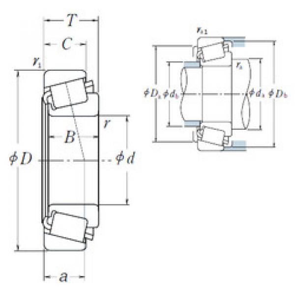 tapered roller dimensions bearings 359S/354A NSK #1 image