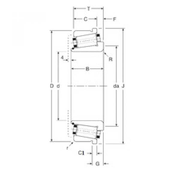 tapered roller dimensions bearings 74025/74052C Gamet #1 image