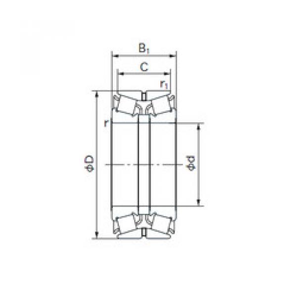 tapered roller dimensions bearings 380KBE030 NACHI #1 image