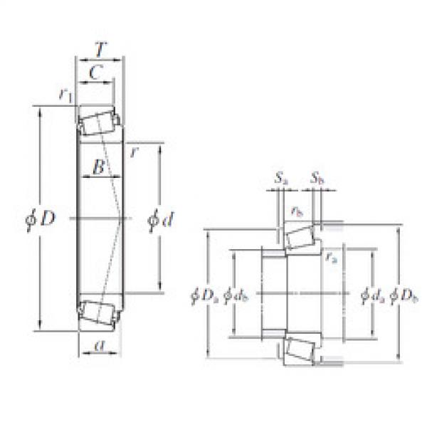 tapered roller dimensions bearings 33028JR KOYO #1 image