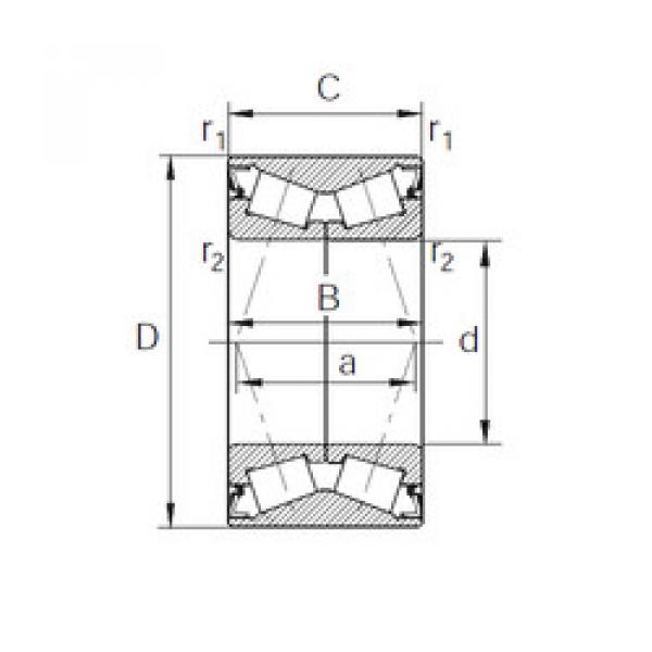 tapered roller bearing axial load DT408044 KBC #1 image