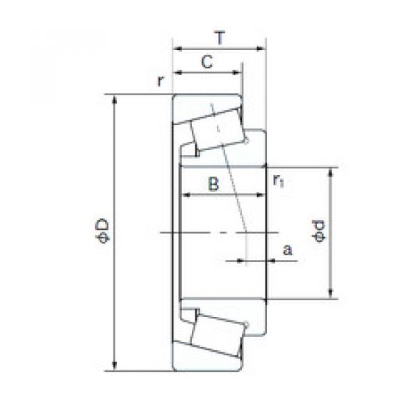 tapered roller bearing axial load TSM15ED NACHI #1 image