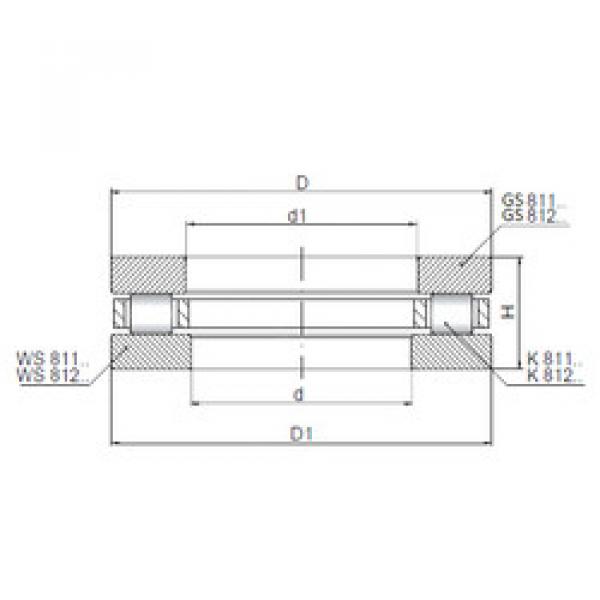 thrust ball images bearings 811/530 ISO #1 image