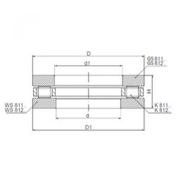 thrust ball images bearings 81108 ISO #1 image