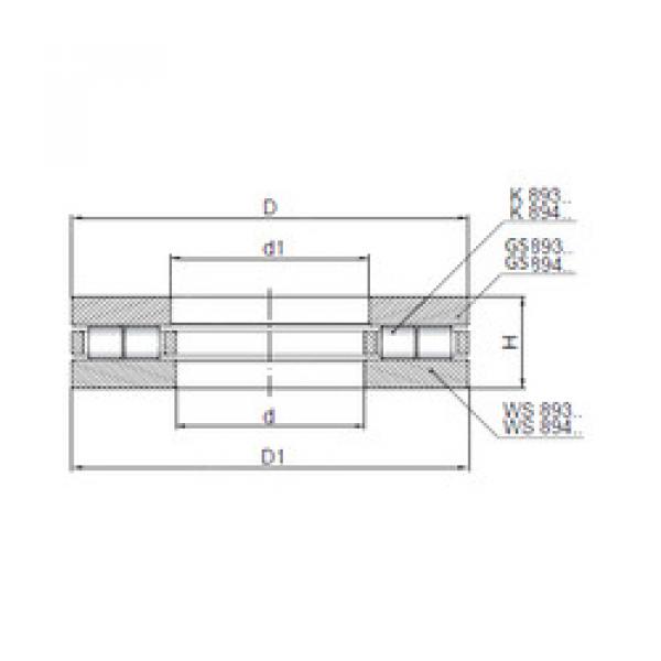 thrust ball images bearings 89312 ISO #1 image