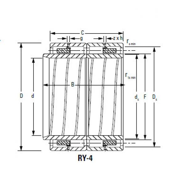 Four-Row Cylindrical Roller Bearings 200RYL1566 RY-6 #1 image