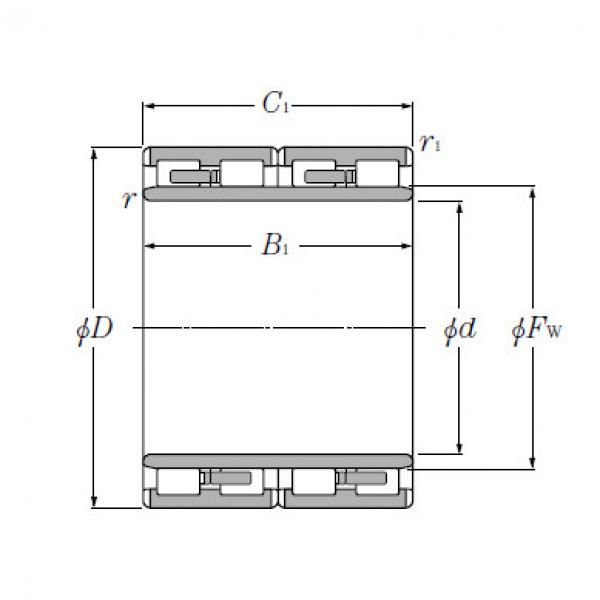 Four Row Cylindrical Roller Bearings NTN 4R16005 #4 image