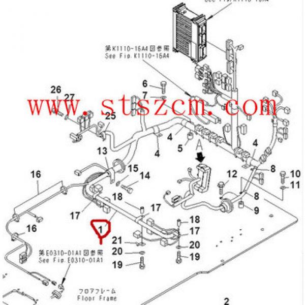 PC300-7 PC360-7 OEM Wiring Harness For Excavators 207-06-71562 #1 image