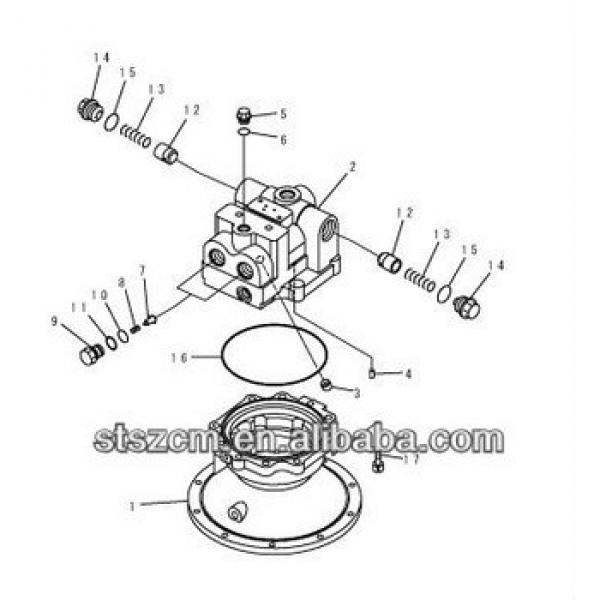 SELL original pc360-7excavator swing motor ass&#39;y spare part 706-7K-03011 #1 image